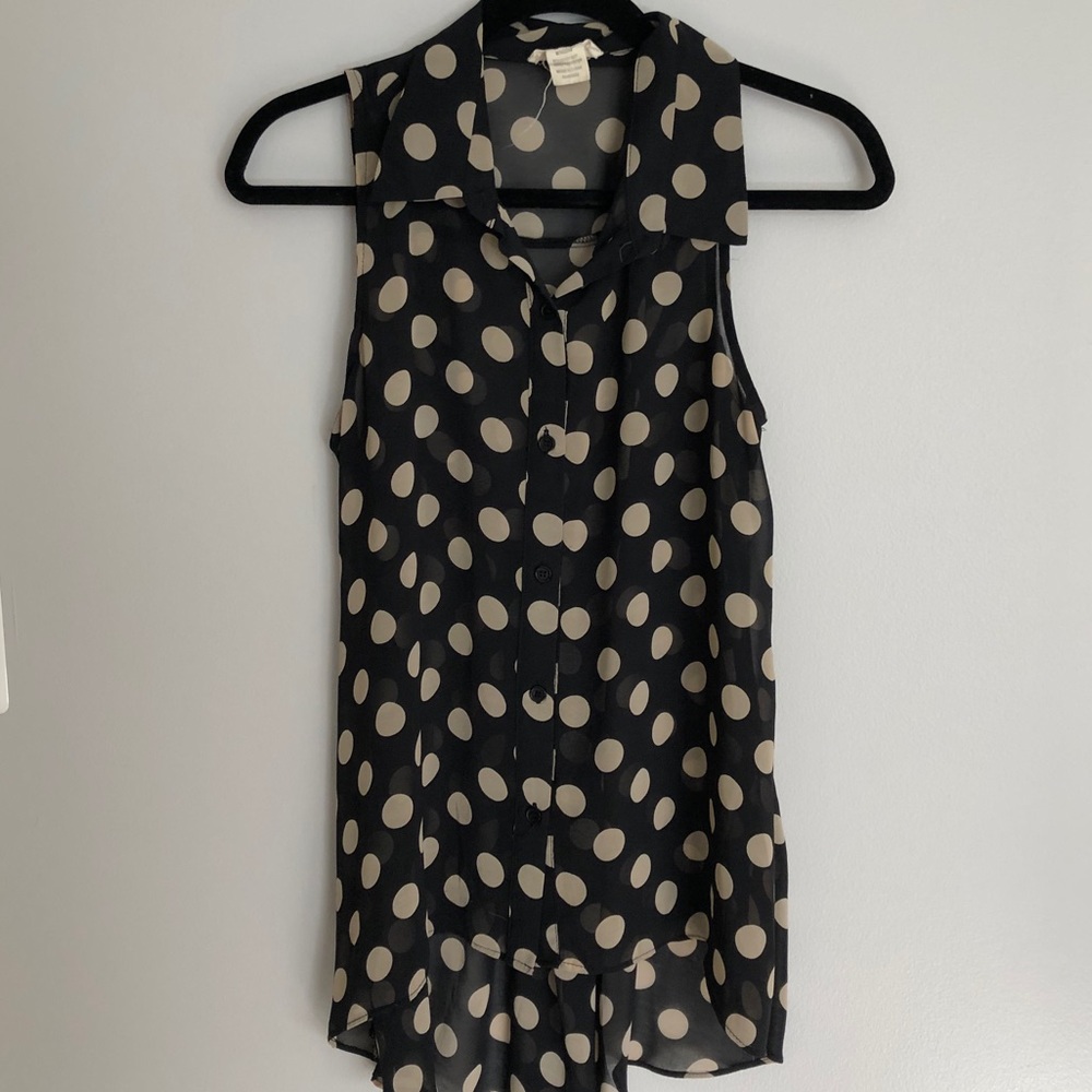 Blouse button down tank top